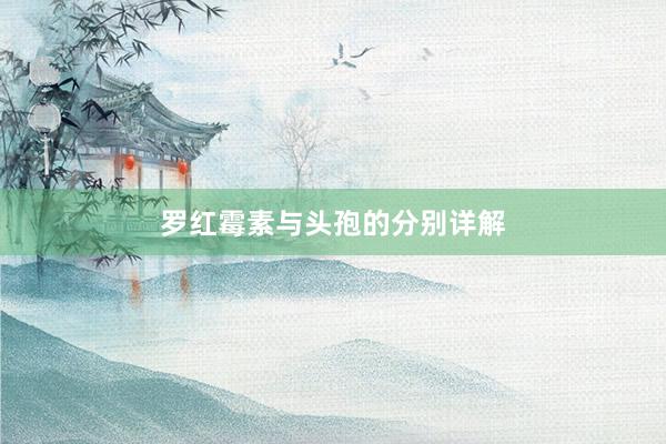 罗红霉素与头孢的分别详解